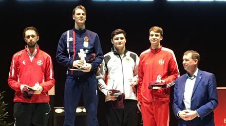 Und am Ende gewinnt der Holländer. Tristan Tulen (2. von links) holte in Berlin den Titel.