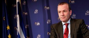 Der Spitzenkandidat der Europäischen Volkspartei für die Europawahl, Manfred Weber, leader of the European People&amp;apos;s Party (EPP) in the European Parliament and top candidate for the European elections attends the party&amp;apos;s Group Bureau meeting in Athens, Greece, February 7, 2019. REUTERS/Alkis Konstantinidis