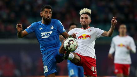 Mit Rückenwind: Kerem Demirbay (links) und Leipzigs Kevin Kampl.