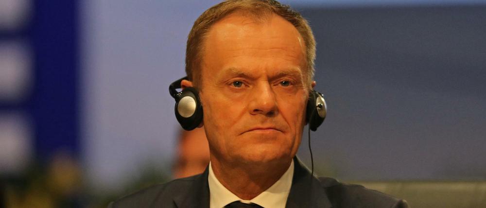 EU-Ratspräsident Donald Tusk besucht zurzeit den Gipfel in Scharm el Scheich, Ägypten. 