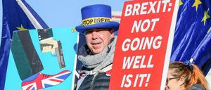 Eifriger Europa-Verfechter: Steven Bray, Gründer von SODEM, demonstriert in London täglich gegen den Brexit.
