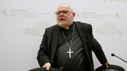 Kardinal Reinhard Marx am dritten Tag des Gipfeltreffens der Katholischen Kirche zum Thema Missbrauch in Rom.