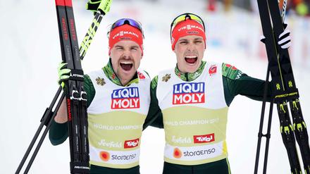 Nicht zu schlagen: Eric Frenzel (r.) und Fabian Rießle.