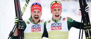 Nicht zu schlagen: Eric Frenzel (r.) und Fabian Rießle. 