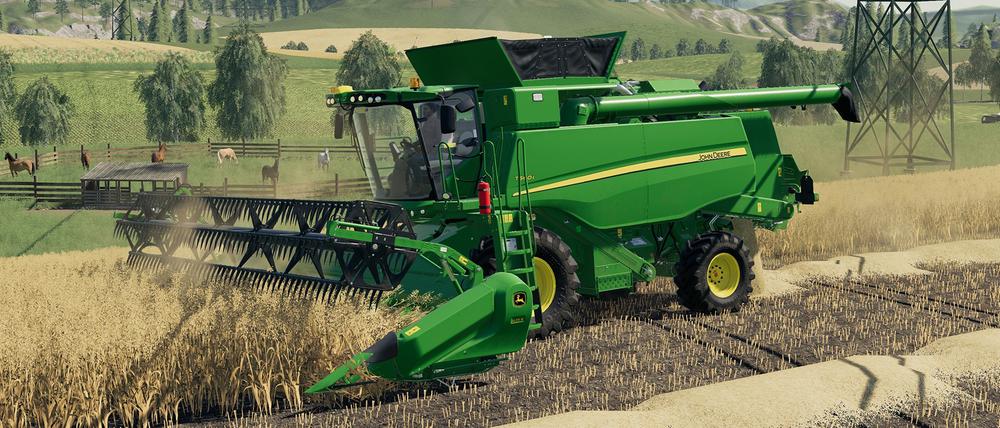 Täuschend echt: Wer einmal mit dem Mähdrescher seine Felder beackern möchte, muss nicht raus aufs Land: Es genügt ein Computerspiel.