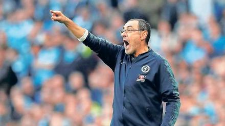 Chelseas Trainer Maurizio Sarri 