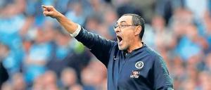 Chelseas Trainer Maurizio Sarri 