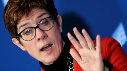 Annegret Kramp-Karrenbauer Anfang Januar bei der Klausurtagung der Schwesterpartei CSU in Kloster Seeon.