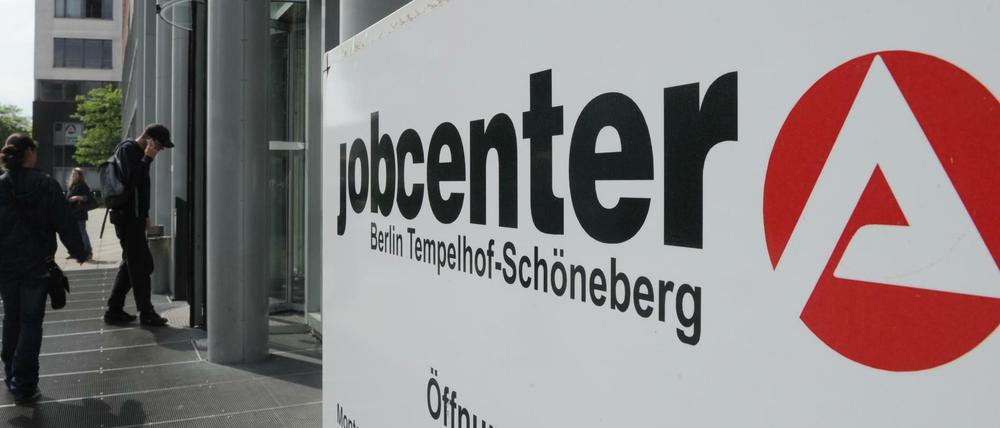 Das Jobcenter Tempelhof-Schöneberg in Berlin. 