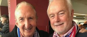 Wolfgang Kubicki (rechts, mit Mike Krüger) hat nicht nur ein Herz für Holstein Kiel.