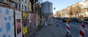 Hier soll der Radweg hin. Noch steht hier ein Silo für einen Neubau.