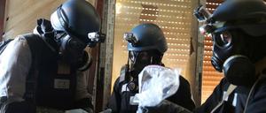 Experten auf der Suche nach chemischen Waffen in Syrien (Archivbild). 