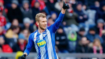 Noch eins. Fabian Lustenberger steht vor seinem 300. Pflichtspiel für Hertha BSC.