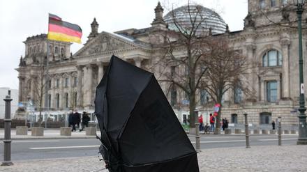 Das Reichstagsgebäude in Berlin. 