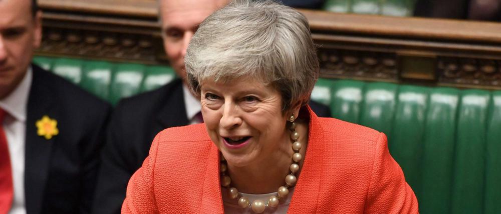Die britische Premierministerin Theresa May im Unterhaus