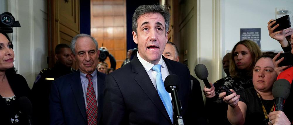 Michael Cohen direkt nach seiner Aussage im US-Kongress