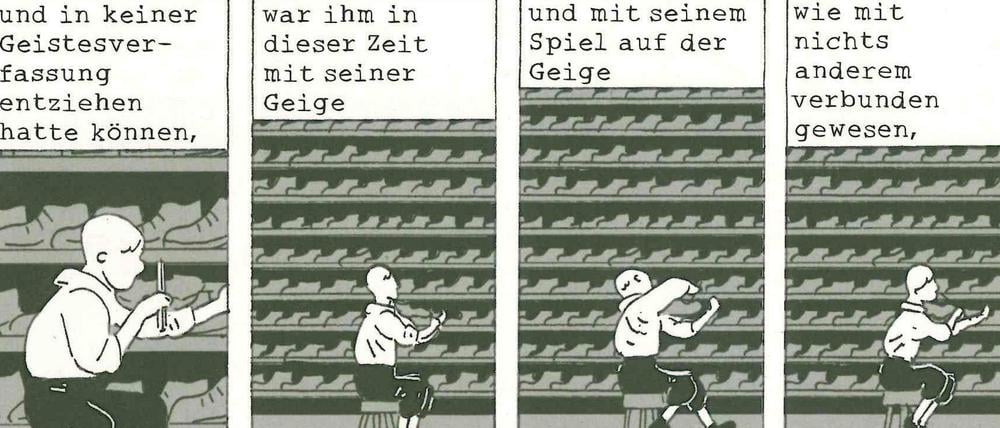 Wieder und wieder: Eine Doppelseite aus „Die Ursache“ (für Komplettansicht auf Kreuz-Symbol klicken).
