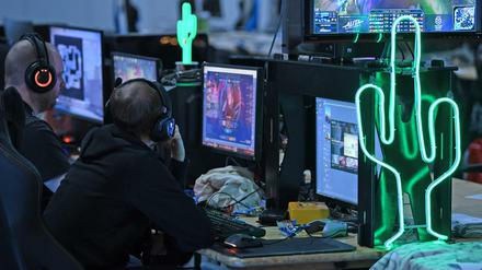 Gamer im Februar in Leipzig.