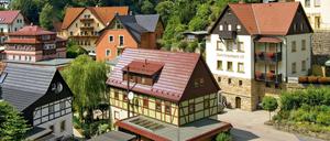Zu wenig los in der ländlichen Wirtschaft? Rathen in der Sächsischen Schweiz. 