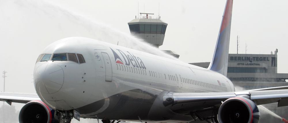 Start des ersten Direktflugs von Delta Air Lines mit einer Boing 767-300 ER von Berlin-Tegel nach New York, USA. © Thilo Rückeis