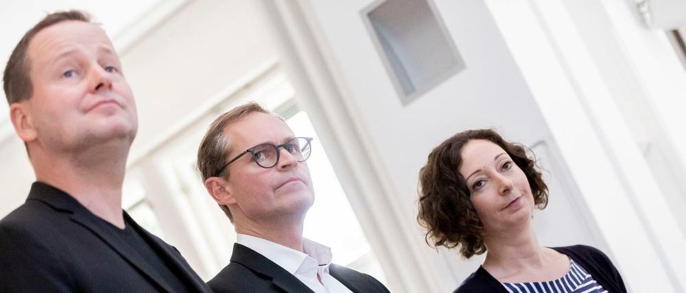 Klaus Lederer, Michael Müller und Ramona Pop.
