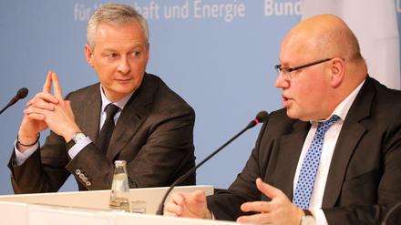 Bruno Le Maire, Wirtschaftsminister von Frankreich, und Bundeswirtschaftsminister Peter Altmaier (CDU). 