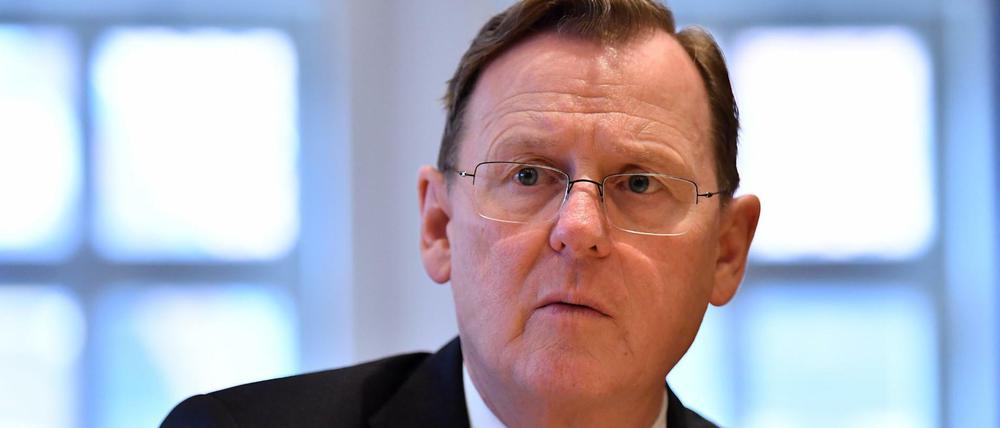 Bodo Ramelow (Die Linke) betont die Wirtschaftskraft auf den Land in Thüringen.