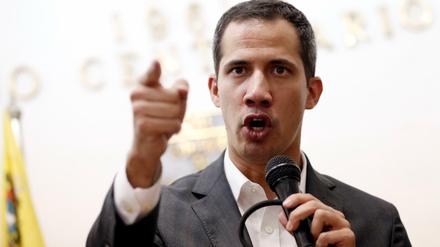 Venezuelas Oppositionsführer Juan Guaido Anfang März in Caracas.