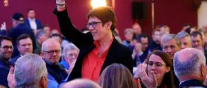Annegret Kramp-Karrenbauer beim politischen Aschermittwoch in Demmin.