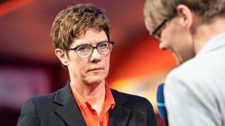 Die CDU-Vorsitzende Annegret Kramp-Karrenbauer beim Politischen Aschermittwoch in Demmin (Mecklenburg-Vorpommern).