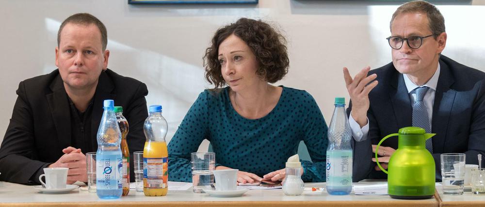 Klaus Lederer (Linke), Ramona Pop (Grünen), Michael Müller (SPD): Frische Farben, bunte Republik, endlich mal was anderes? R2G wirkt grau.