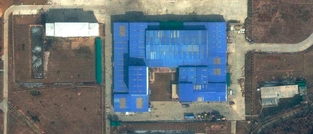 Dieses Satellitenbild zeigt das Forschungszentrum Sanumdong am Rande von Pjöngjang. 