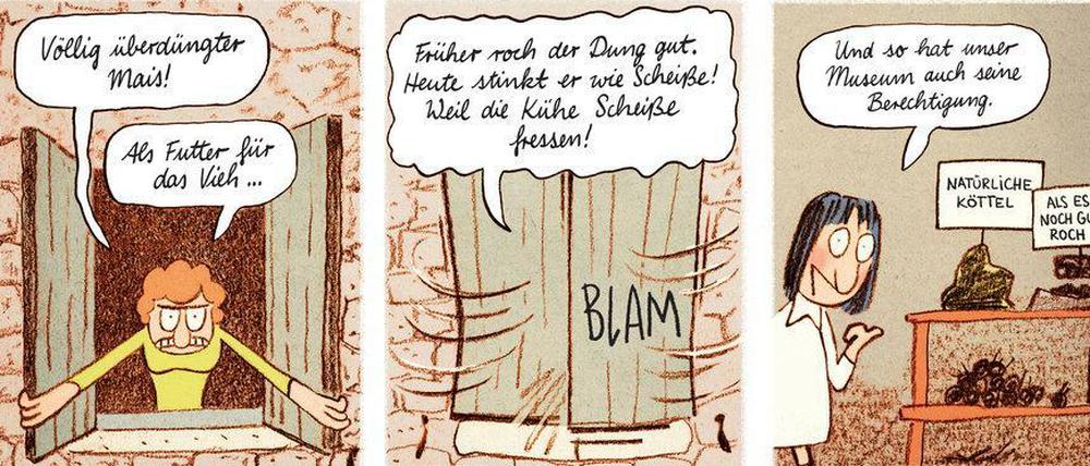 Ländliche Idylle: Eine Seite aus „Weites Land“.