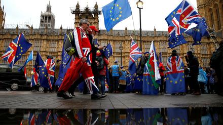 Anti-Brexit-Demonstration vor dem britischen Parlament 