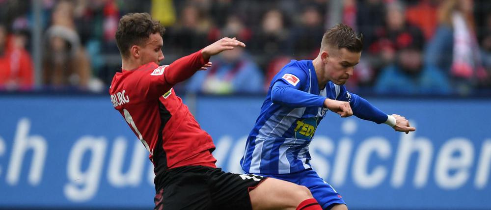 In Freiburg lief es für Hertha erst nach der Pause - für Punkte reichte das nicht.