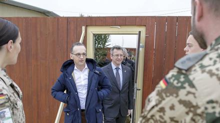 Außenminister Heiko Maas (SPD) bei der Bundeswehr in Afghanistan 