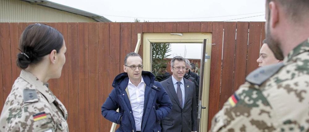Außenminister Heiko Maas (SPD) bei der Bundeswehr in Afghanistan