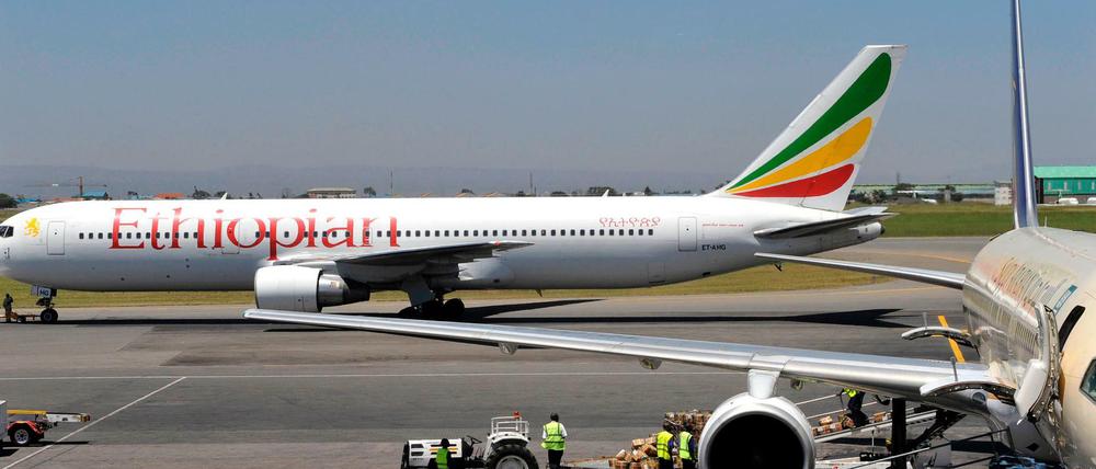 Eine Boeing 767 der Ethiopian Airlines.