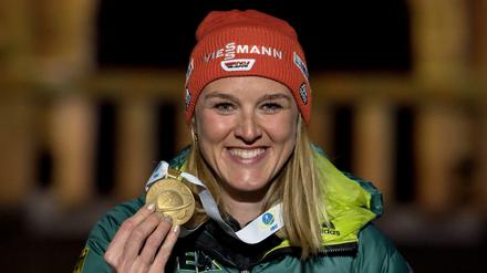 In der Verfolgung holte Denise Herrmann überraschend Gold.
