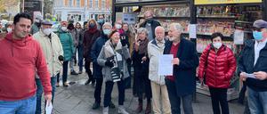 4300 Menschen in Lichterfelde setzten sich mit ihrer Unterschrift für den Erhalt des Kiosks ein.