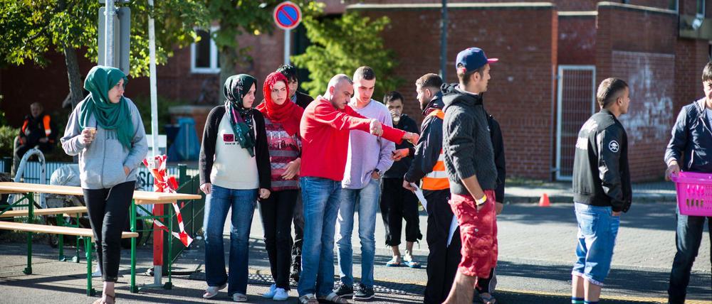 In der ehemaligen Schmidt-Knobelsdorf-Kaserne gab es Zelte für 1600 Flüchlinge. Die Aufnahme stammt aus dem Mai 2016.