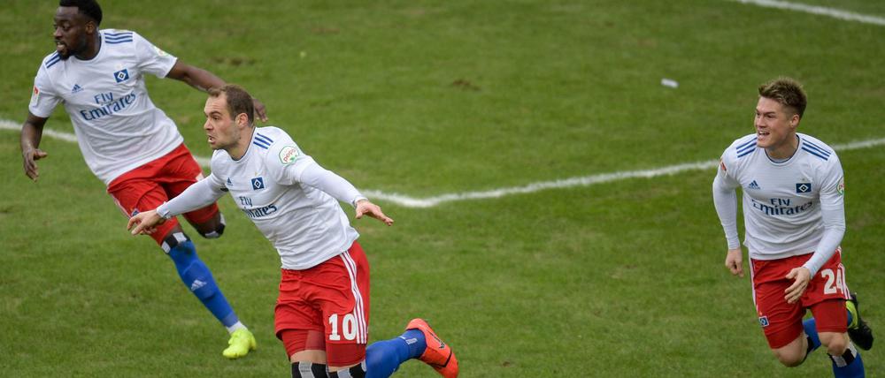 Pierre-Michel Lasogga erzielte zwei Tore für den HSV. 