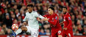 Im Hinspiel gegen Liverpool und Trent Alexander-Arnold trat Kingsley Coman (links) offensiv kaum in Erscheinung. 