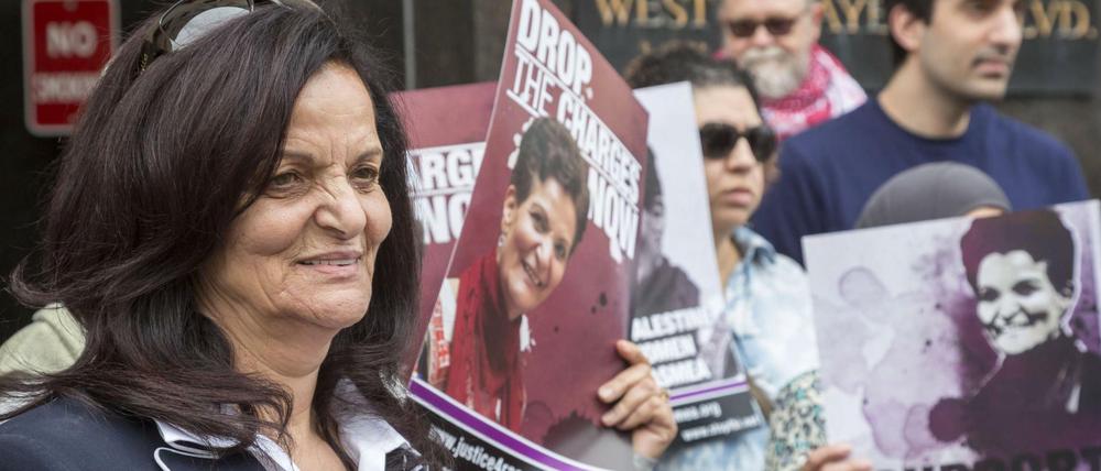Rasmea Odeh im Jahr 2016 in den USA. 2017 wurde ihr die US-Staatsbürgerschaft aberkannt.  