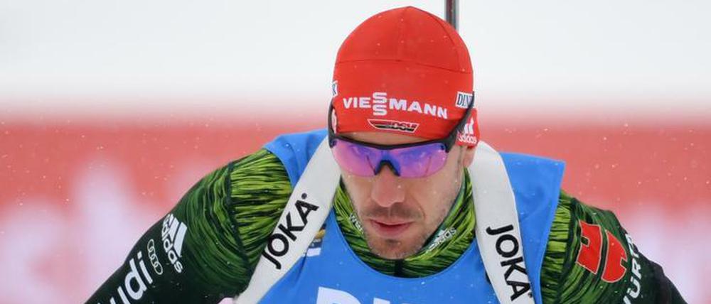 Arnd Peiffer zeigte im WM-Einzelrennen eine konzentrierte Leistung.