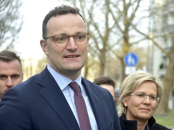 Jens Spahn Anfang März bei einem Besuch in Dresden.