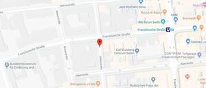 Die Fundstelle der Bombe in Berlin-Mitte.