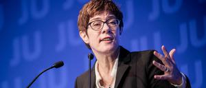 Annegret Kramp-Karrenbauer, Bundesvorsitzende der CDU, hier zu Gast bei der Jungen Union (JU). 