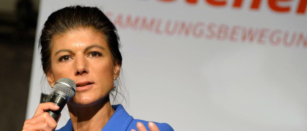 "Aufstehen"-Aktivistin Sahra Wagenknecht am Donnerstagabend in Hamburg.