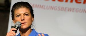 "Aufstehen"-Aktivistin Sahra Wagenknecht am Donnerstagabend in Hamburg.